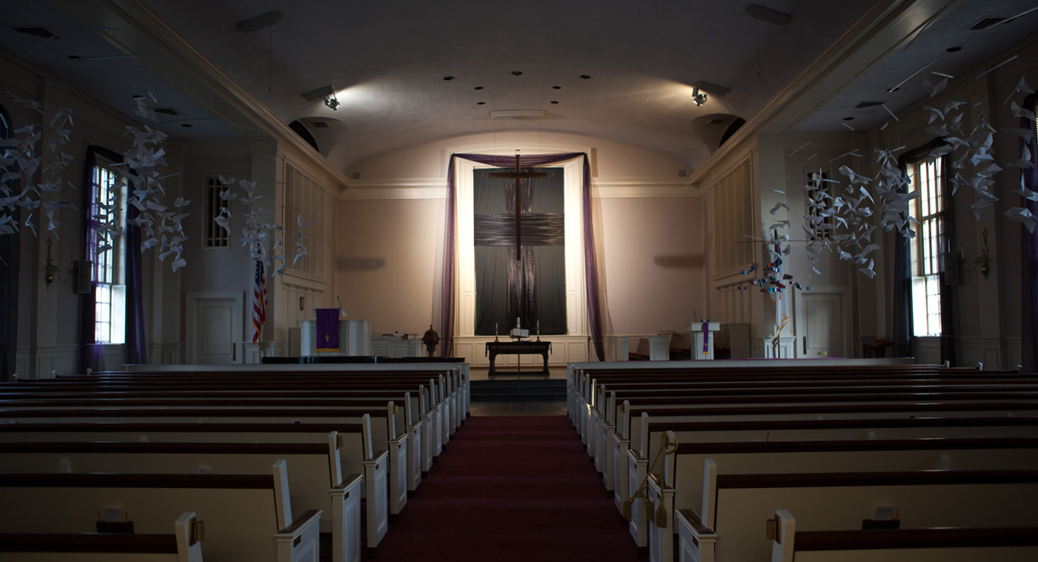 Lenten sanctuary installation